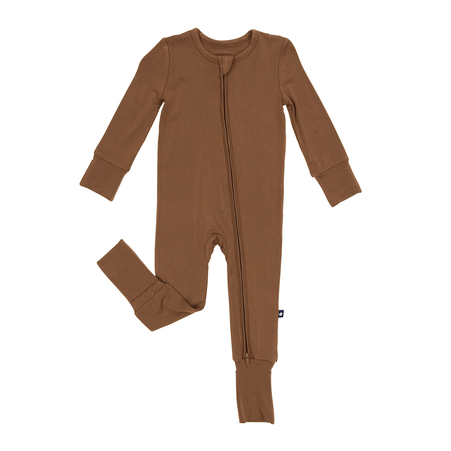Convertible Footed Romper in Milk Chocolate