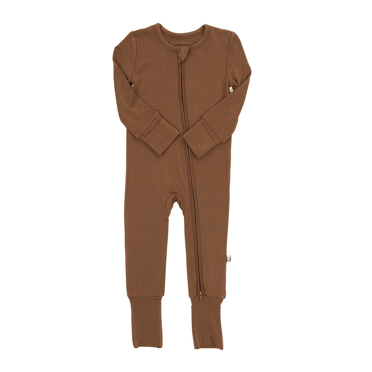Convertible Footed Romper in Milk Chocolate