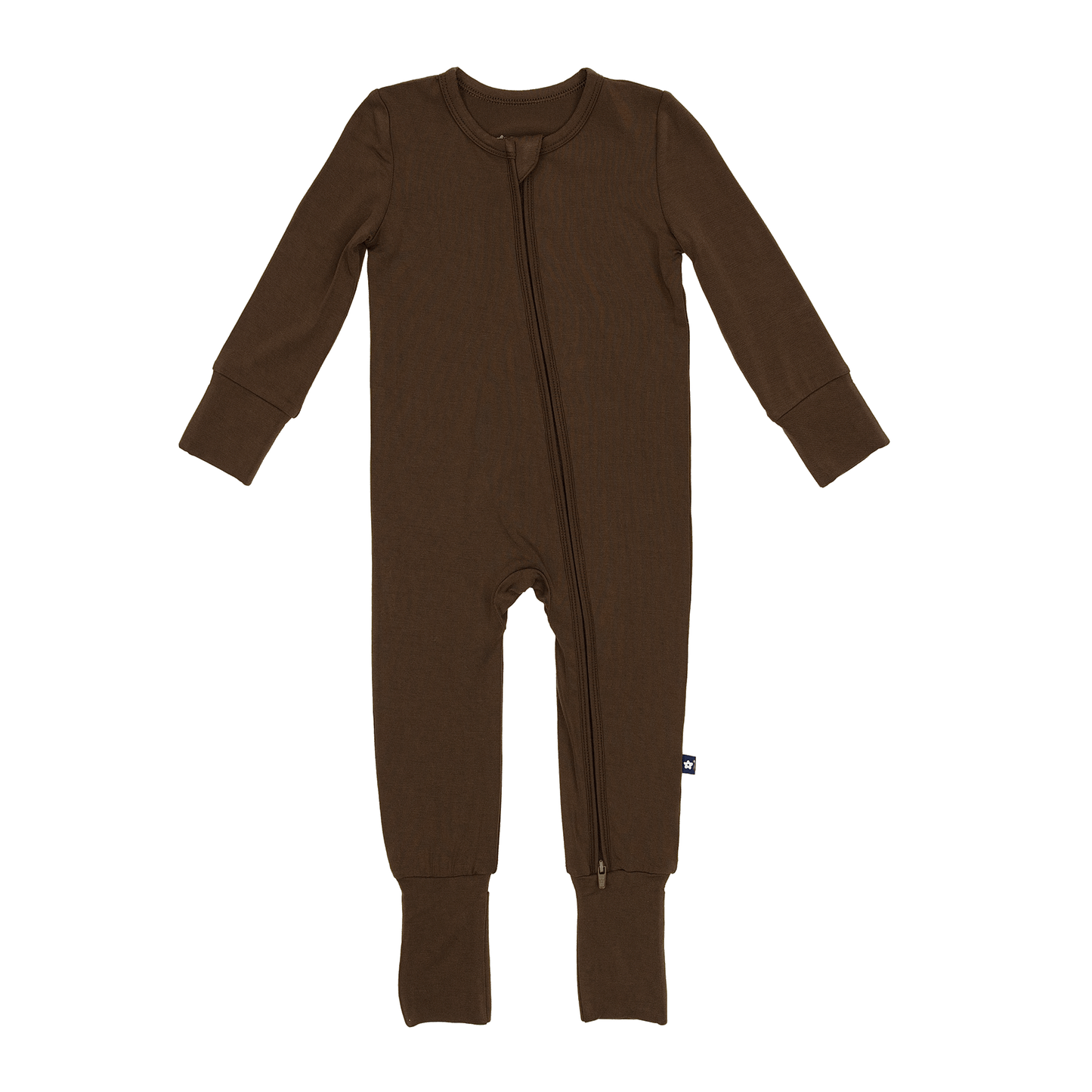 Convertible Footed Romper in Espresso