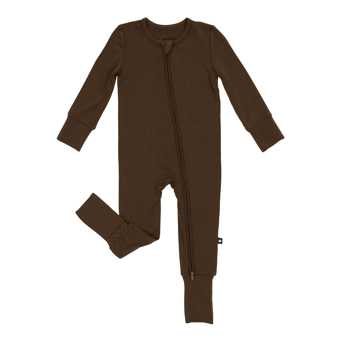 Convertible Footed Romper in Espresso