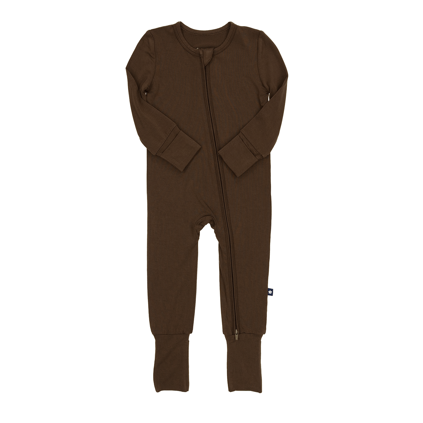 Convertible Footed Romper in Espresso