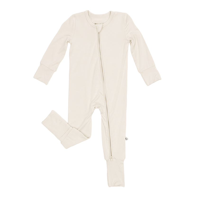 Convertible Footed Romper in Oat