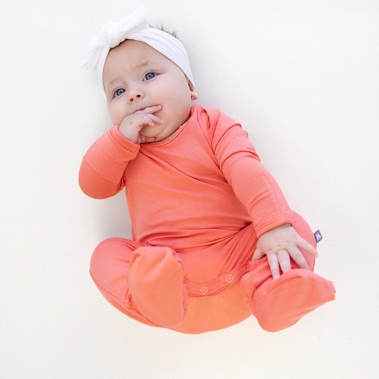 Infant Romper in Coral