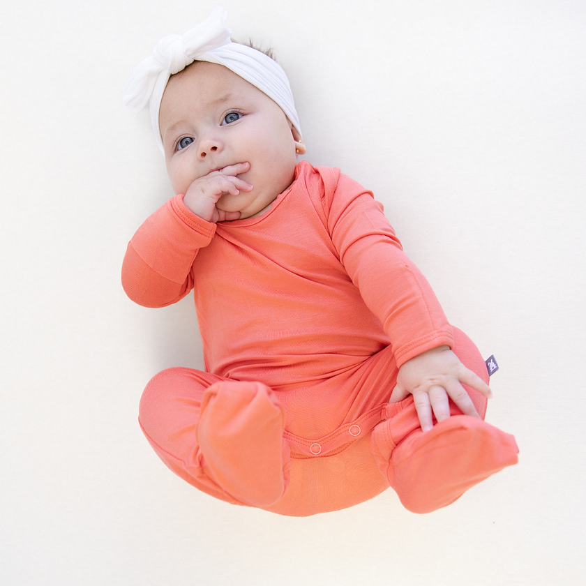 Infant Romper in Coral