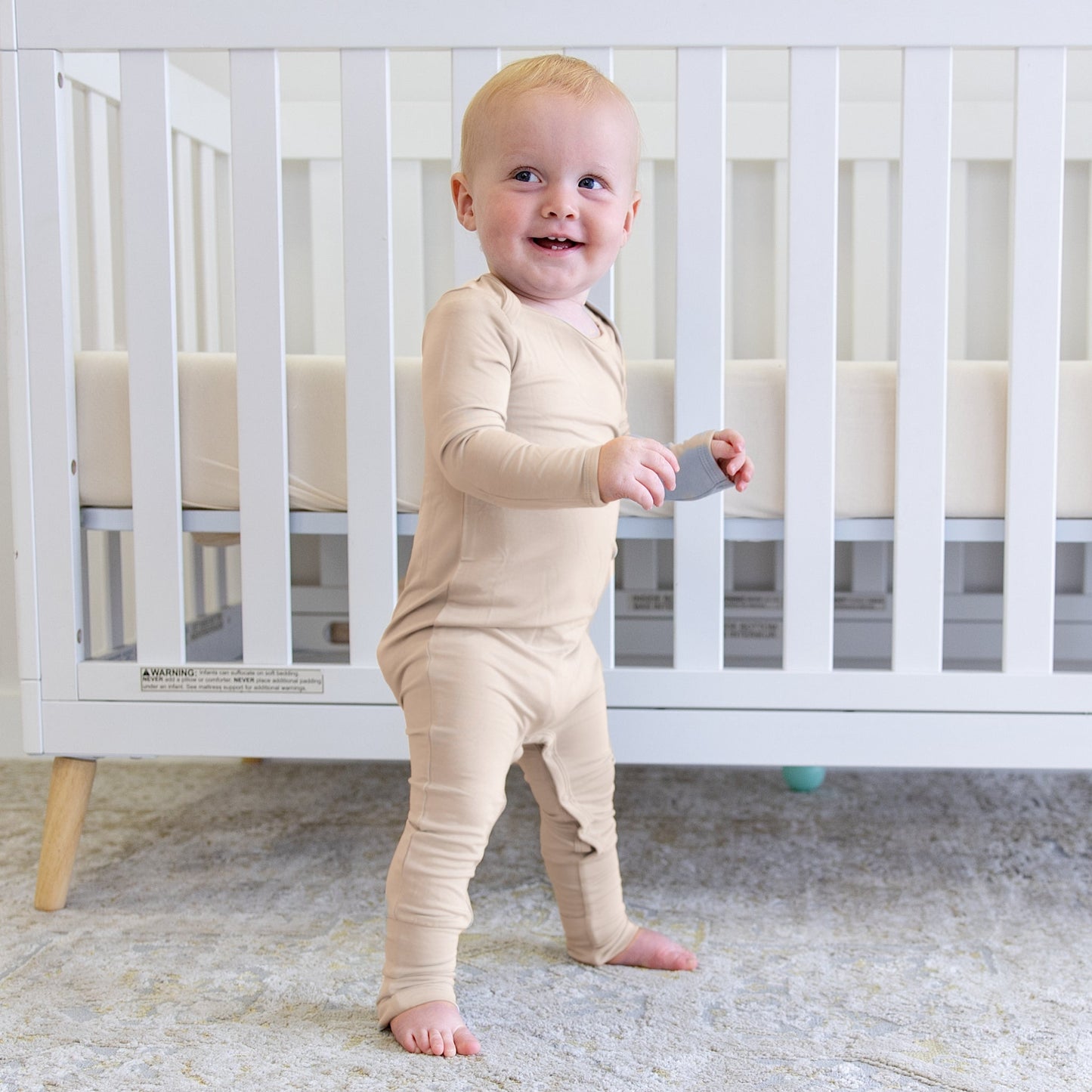 Infant Romper in Deep Beige - Bumbunny Baby