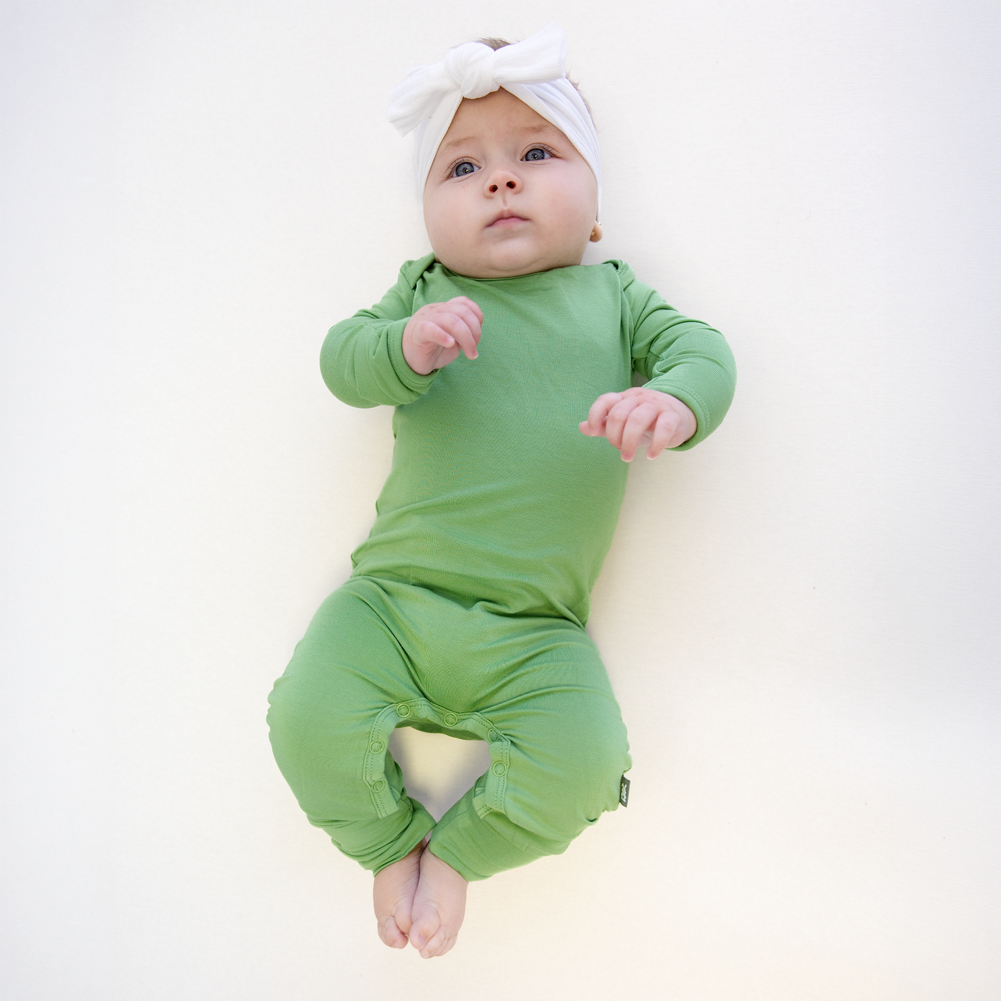 Infant Romper in Leaf Green