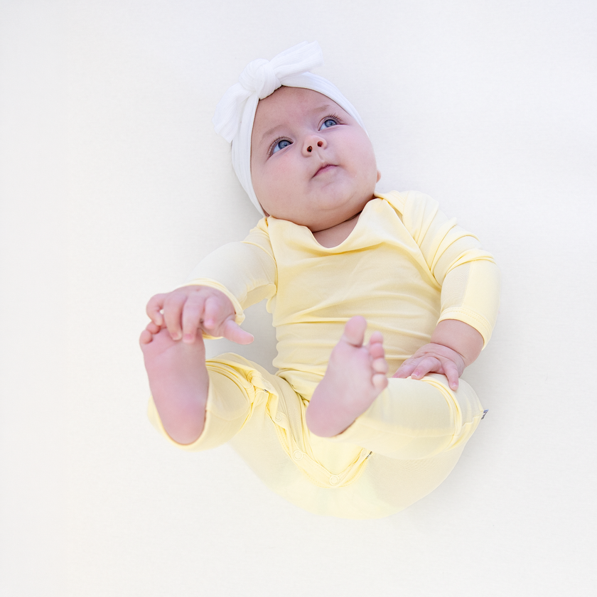 Infant Romper in Pale Yellow