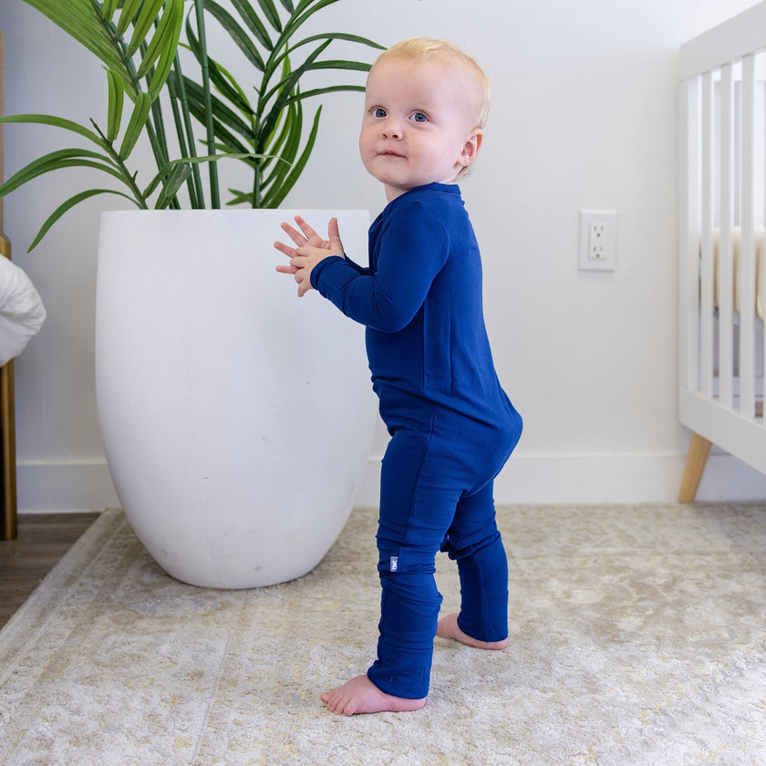 Infant Romper in Royal Blue - Bumbunny Baby