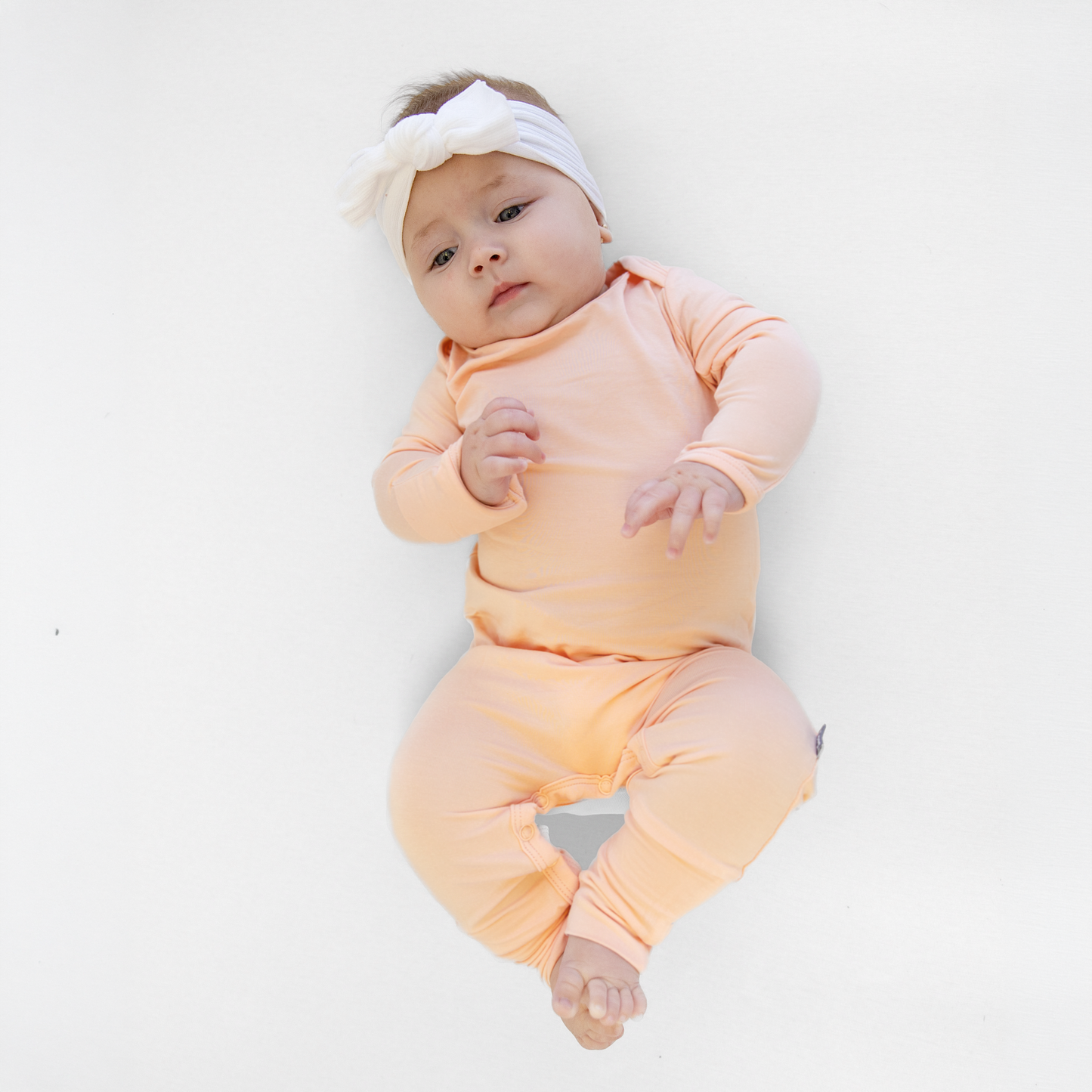 Infant Romper in Soft Peach
