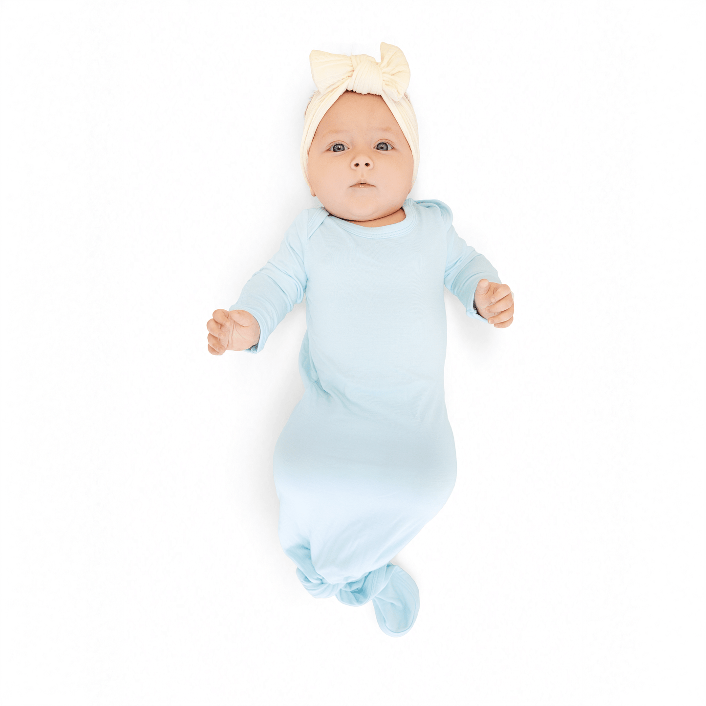 Knotted Gown in Aqua - Bumbunny Baby