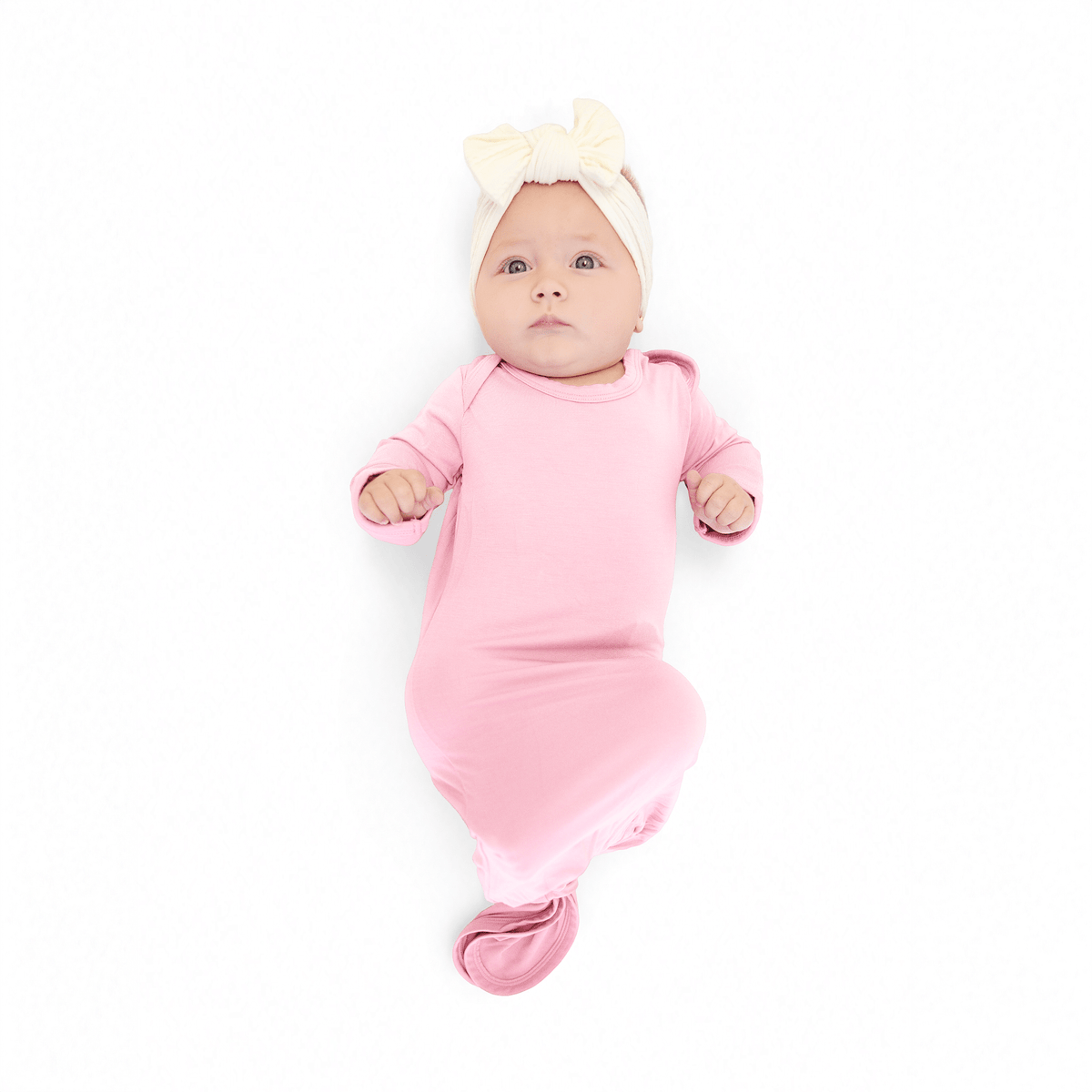 Knotted Gown in Blush Pink - Bumbunny Baby