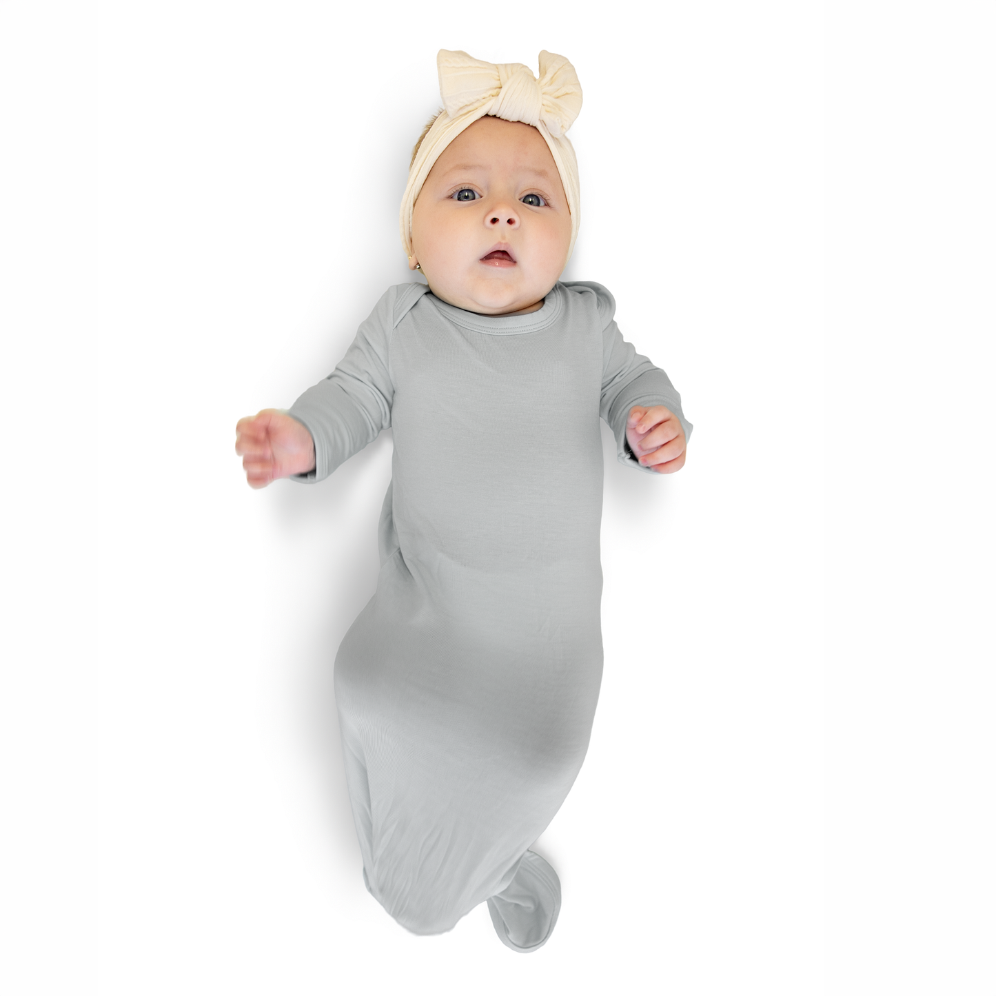 Knotted Gown in Gray