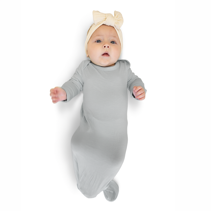 Knotted Gown in Gray