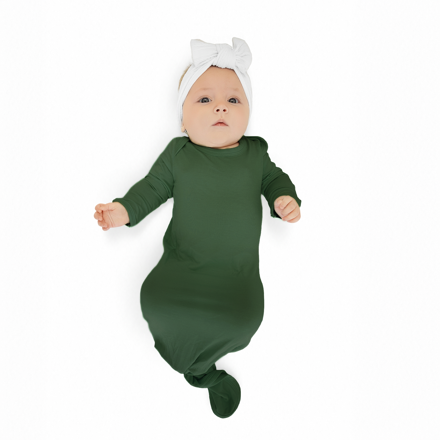 Knotted Gown in Olive Green