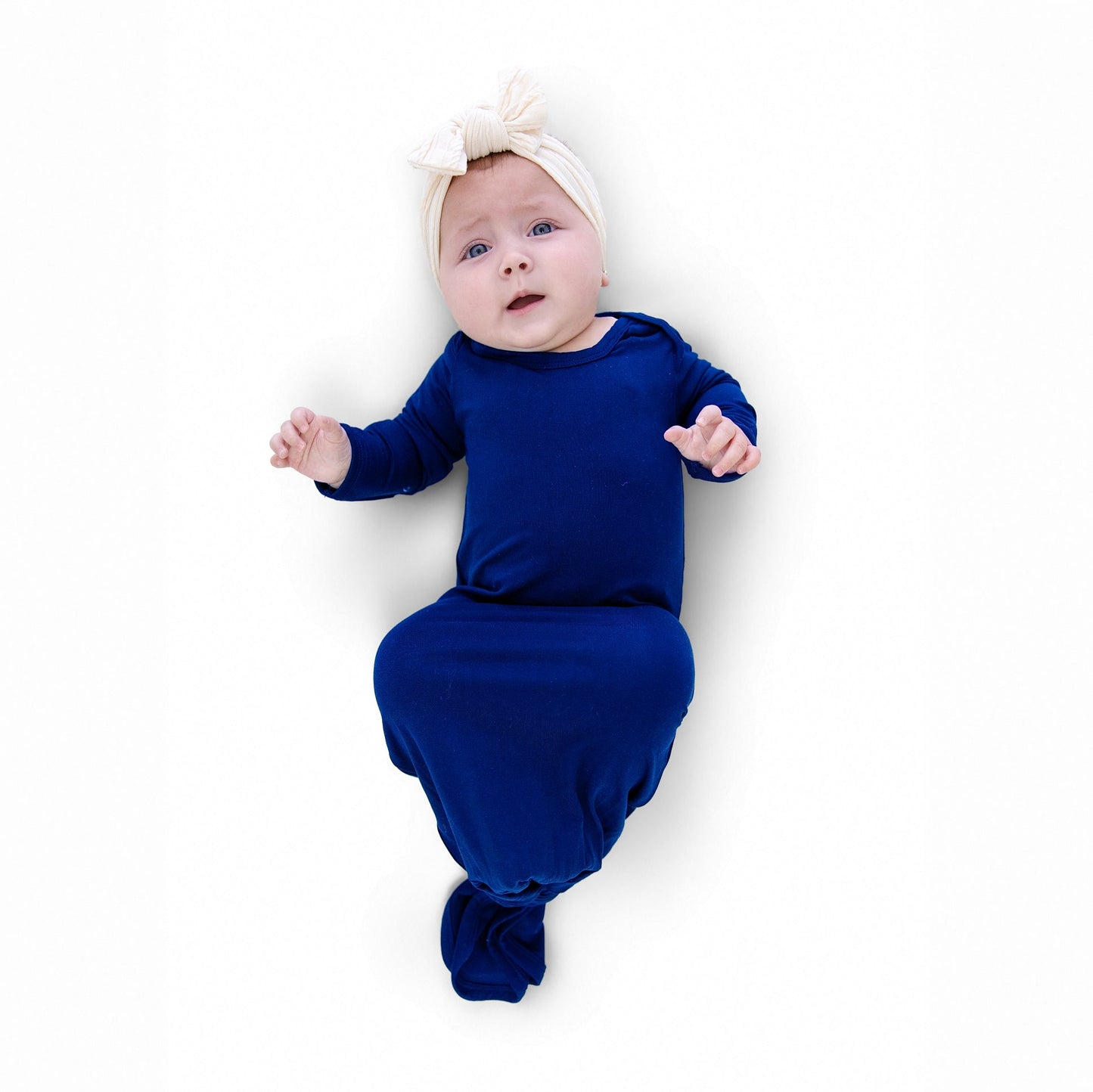 Knotted Gown in Royal Blue - Bumbunny Baby