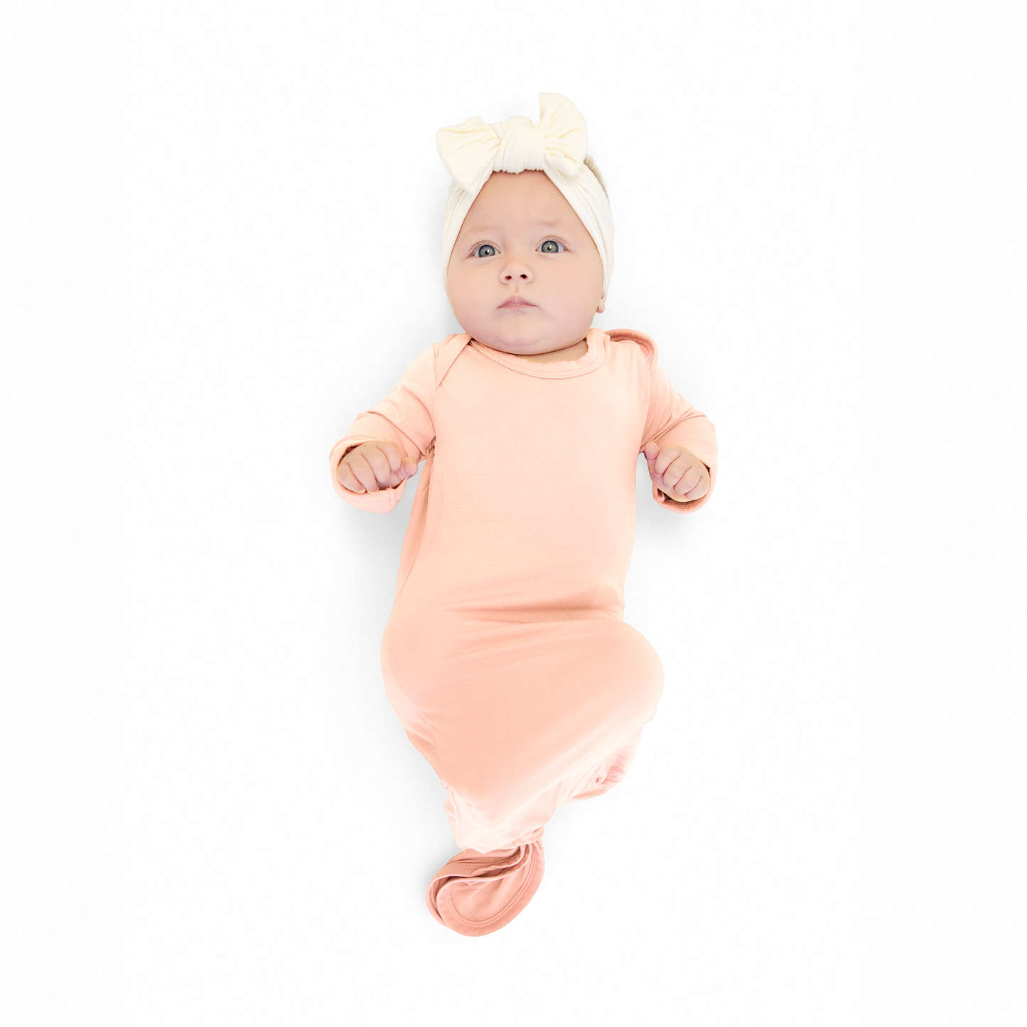 Knotted Gown in Soft Peach