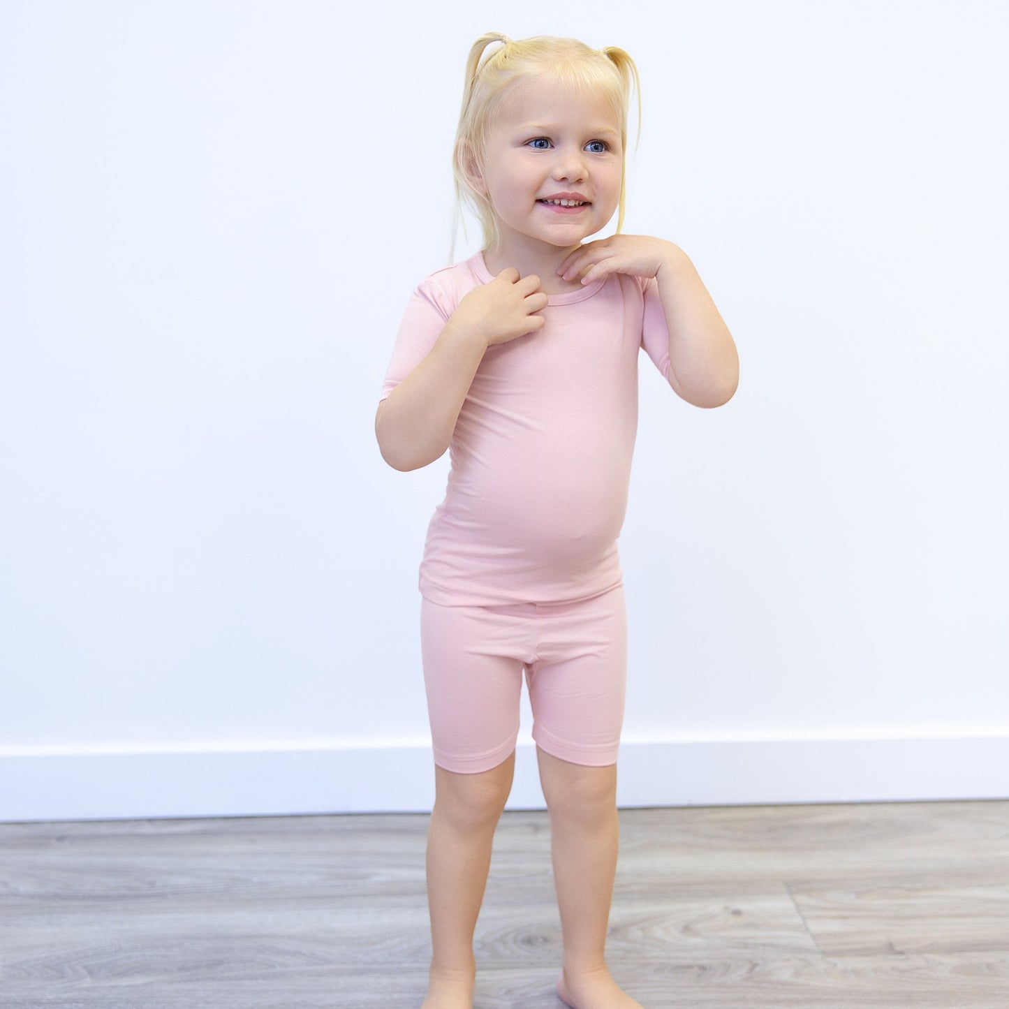 Short PJ Set in Blush Pink - Bumbunny Baby