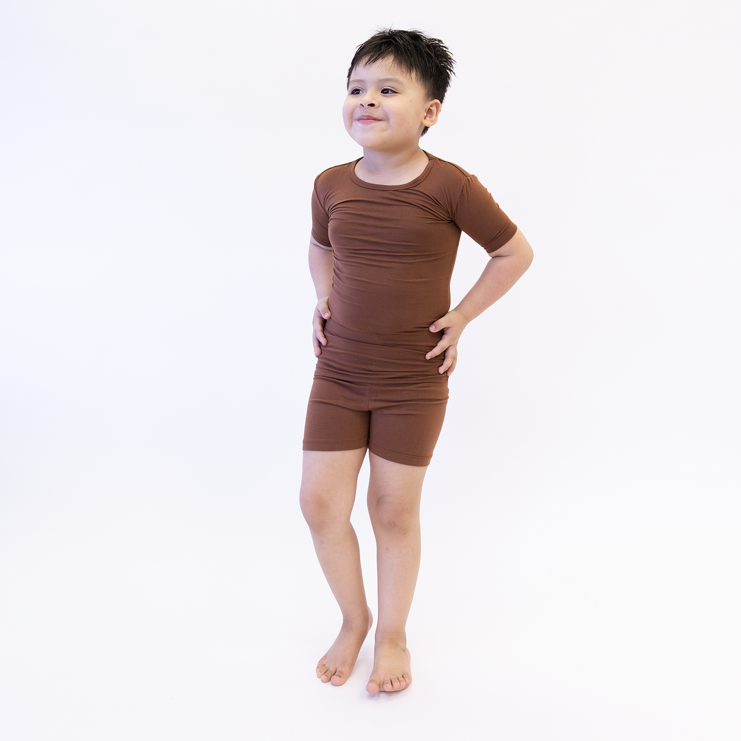 Short PJ Set in Dark Brown