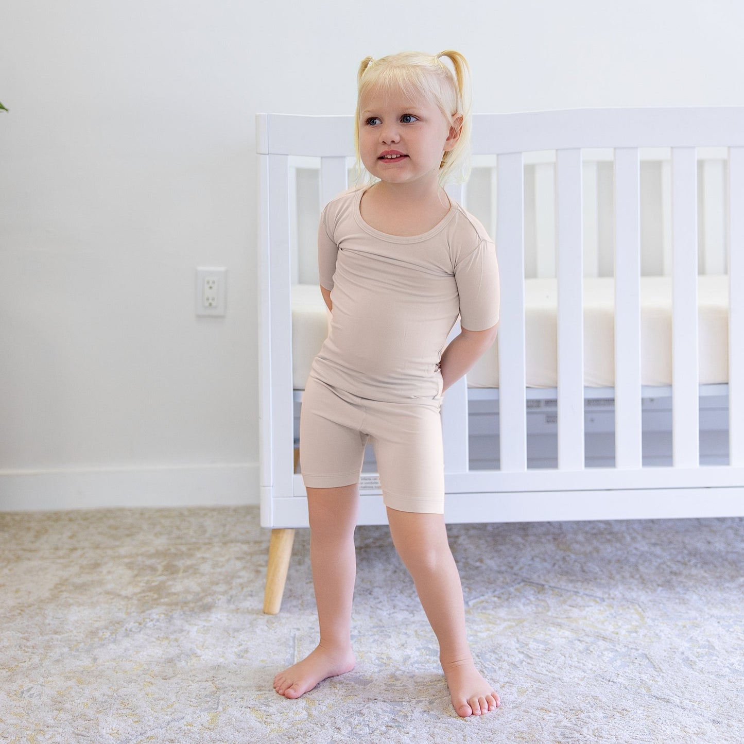 Short PJ Set in Deep Beige - Bumbunny Baby