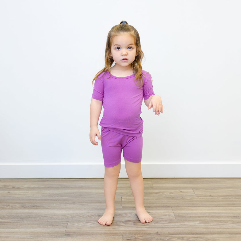 Short PJ Set in Deep Mauve - Bumbunny Baby
