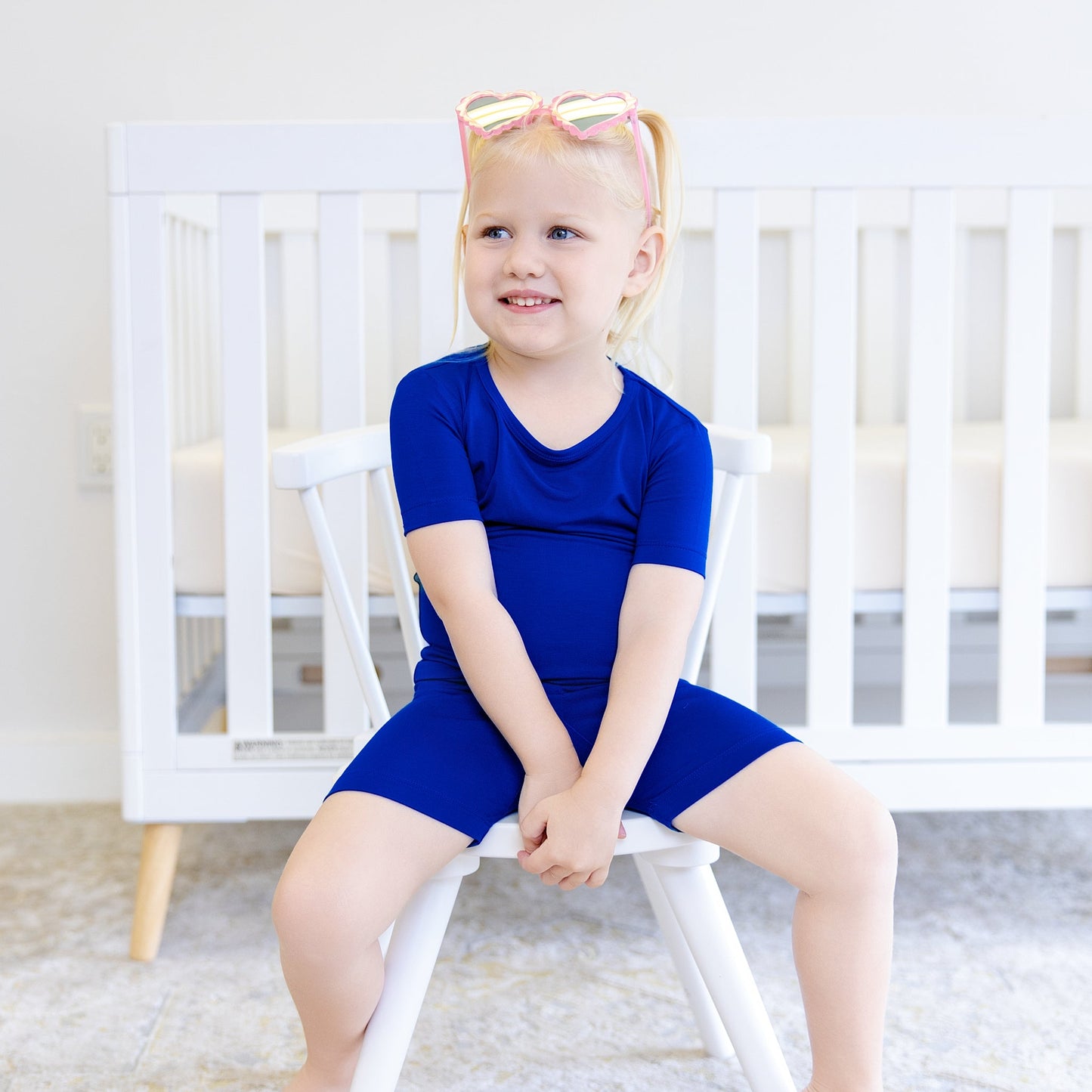Short PJ Set in Royal Blue - Bumbunny Baby