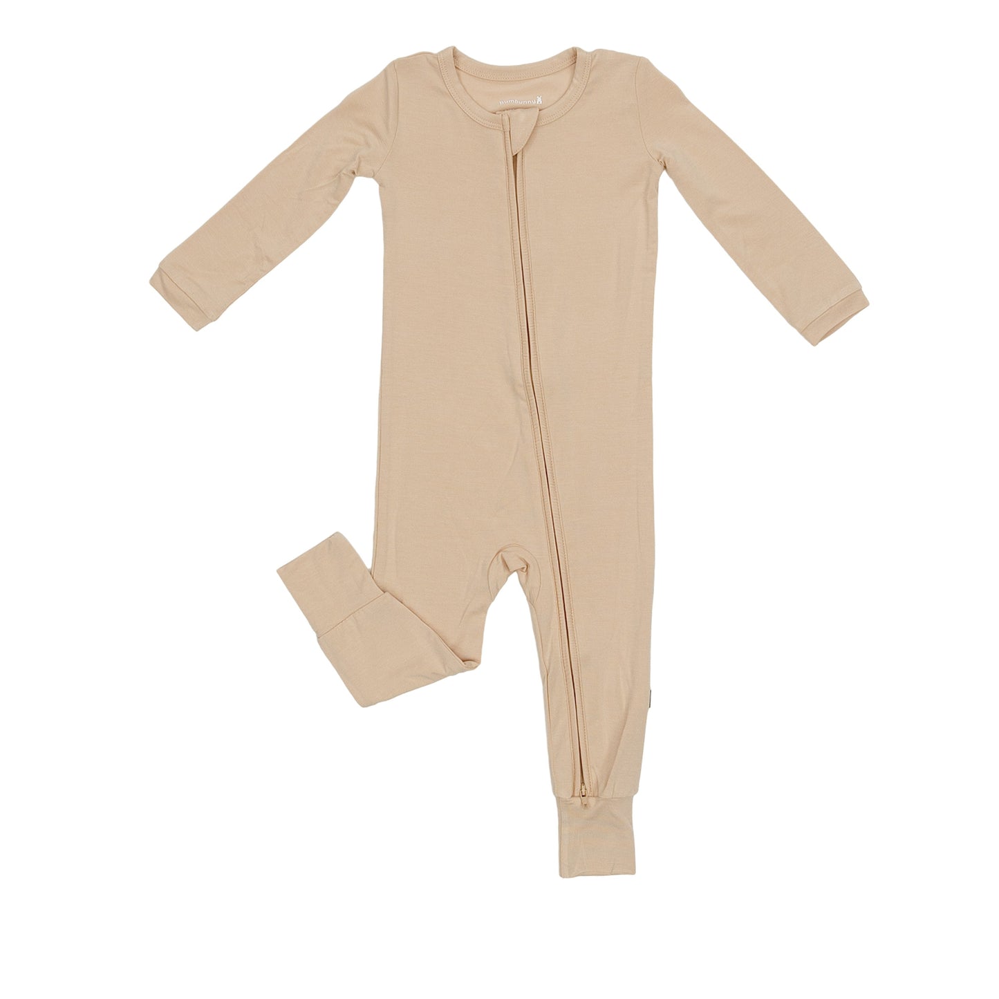 Toddler Zip Romper in Deep Beige