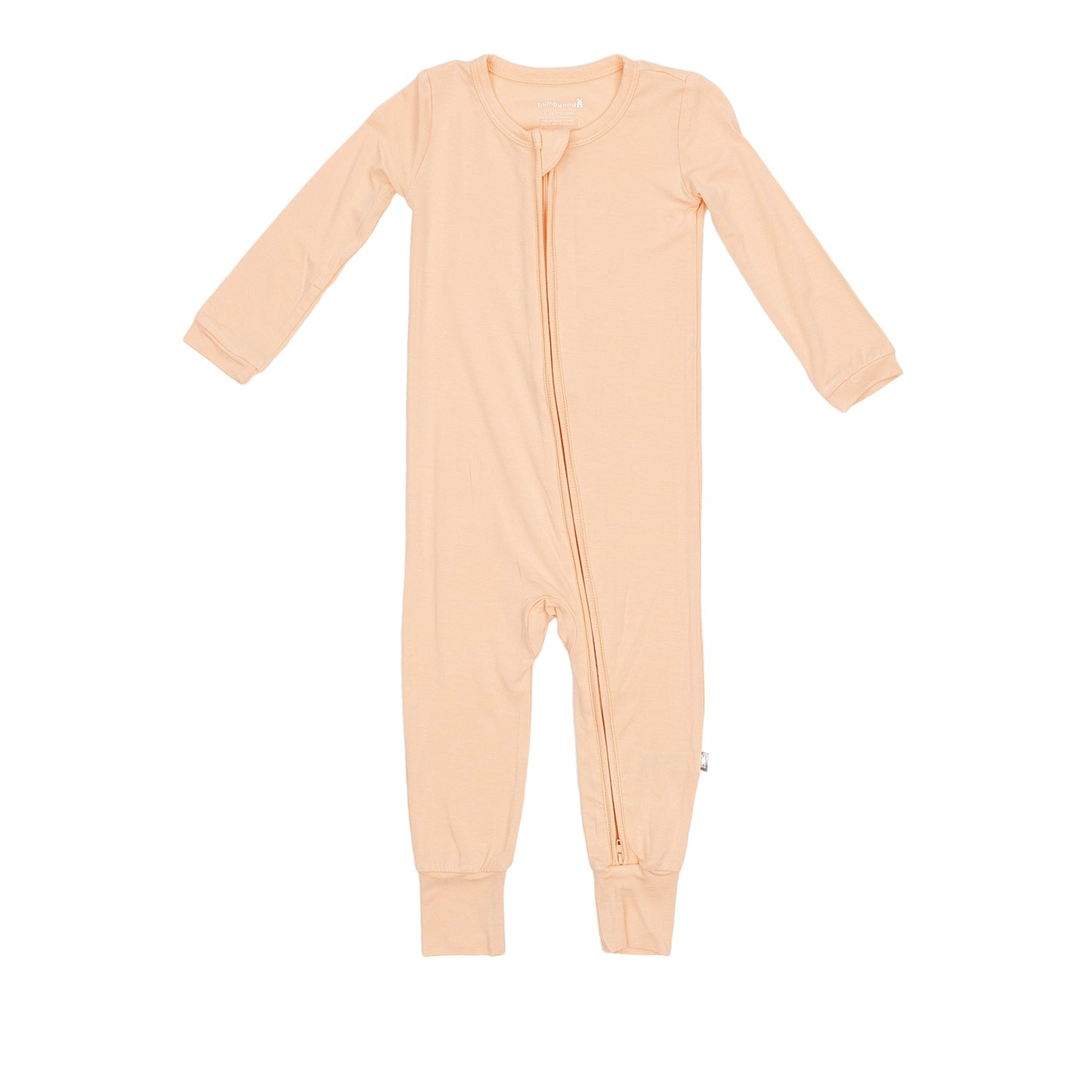 Toddler Zip Romper in Soft Peach