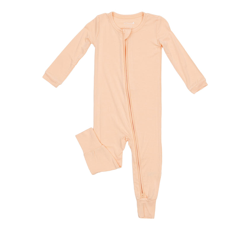 Toddler Zip Romper in Soft Peach