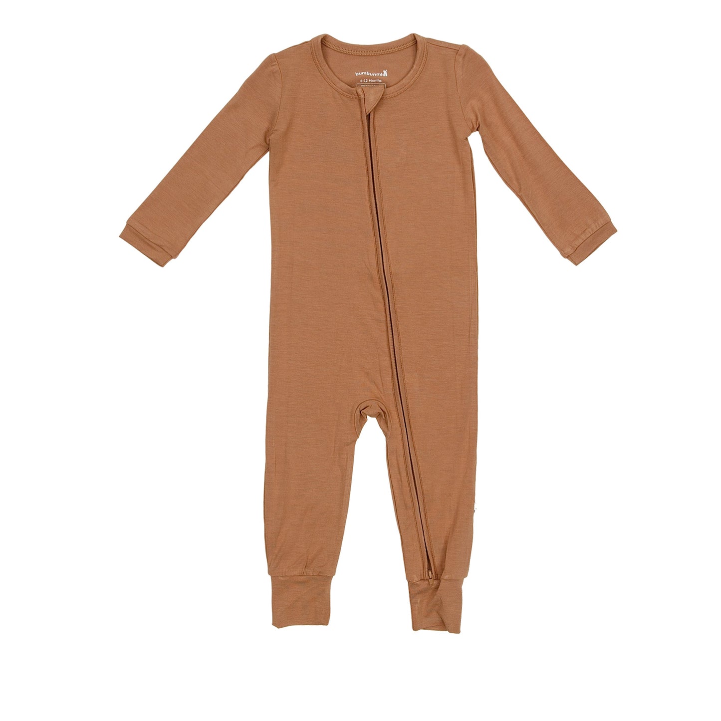 Toddler Zip Romper in Warm Tan