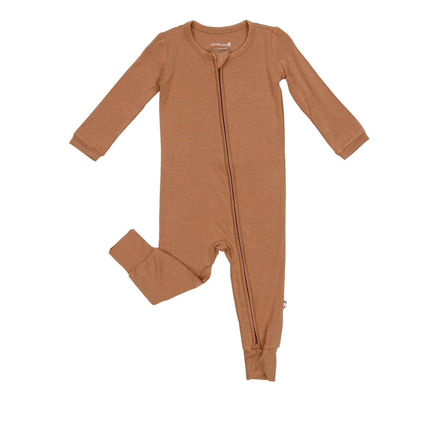 Toddler Zip Romper in Warm Tan