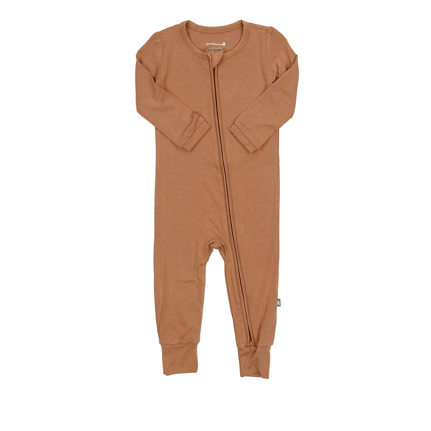 Toddler Zip Romper in Warm Tan