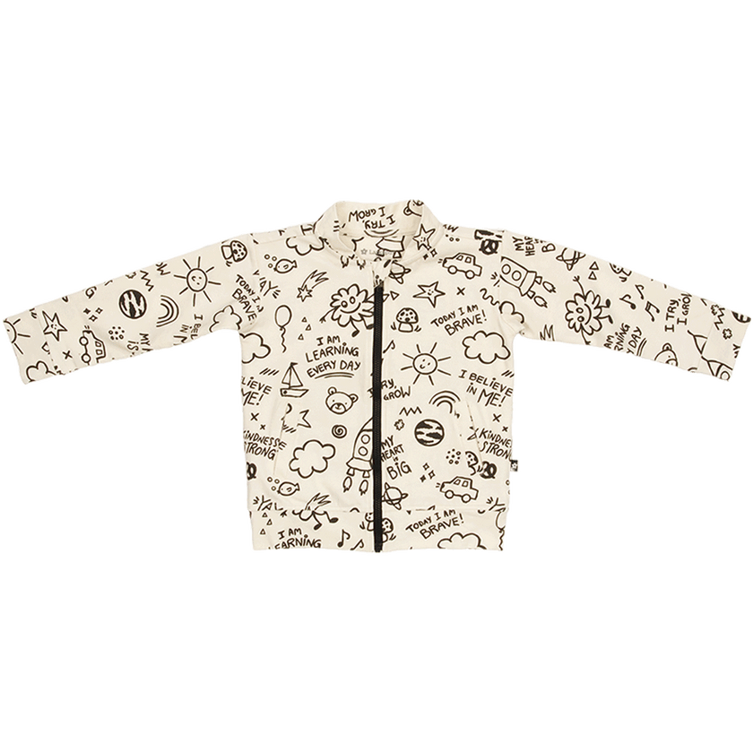 Bomber Jacket in Cool Doodles