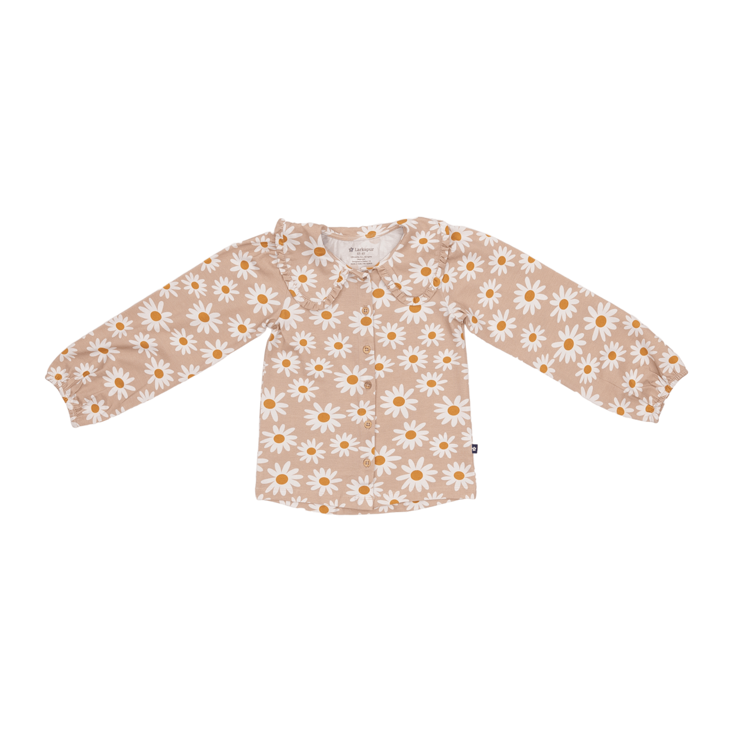 Collared Button Up Shirt in Daisy Days