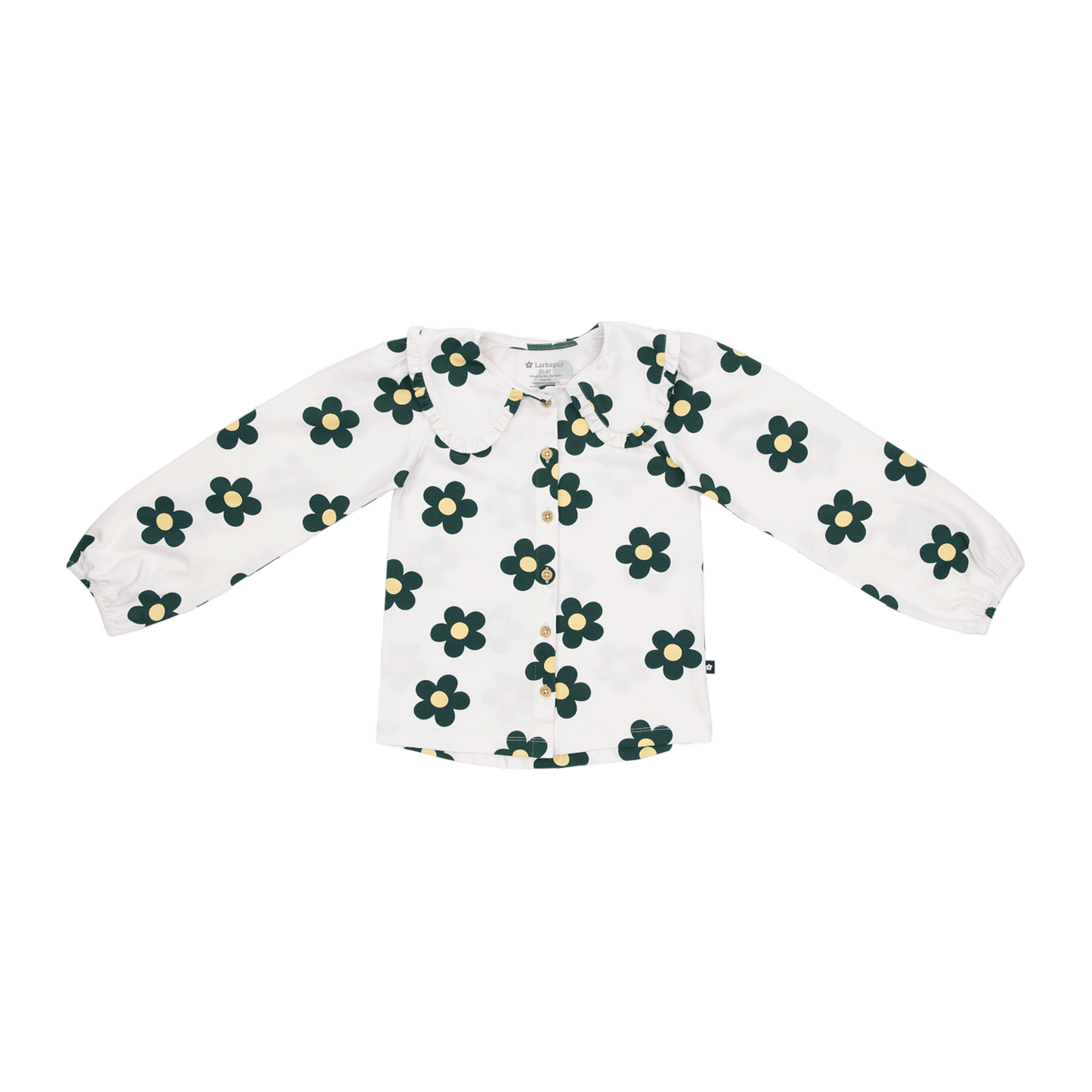 Collared Button Up Shirt in Flower Power