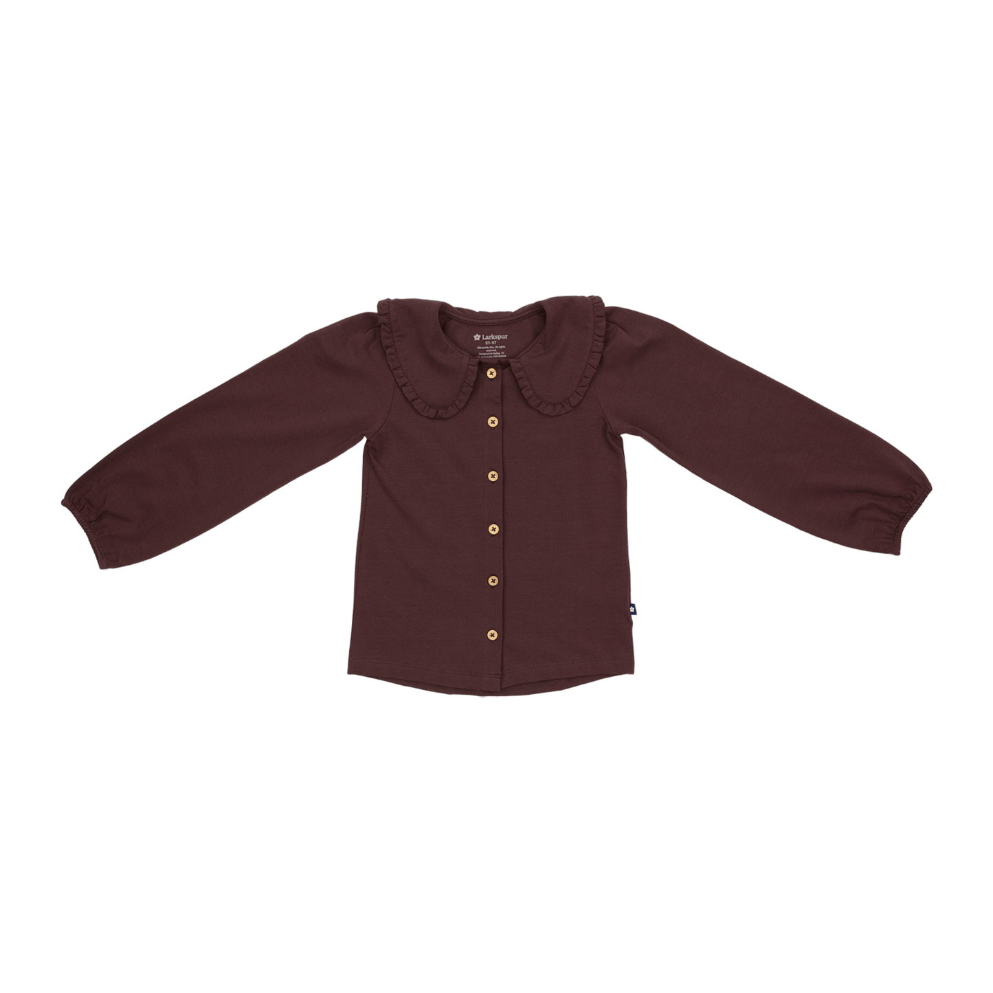 Collared Button Up Shirt in Truffle