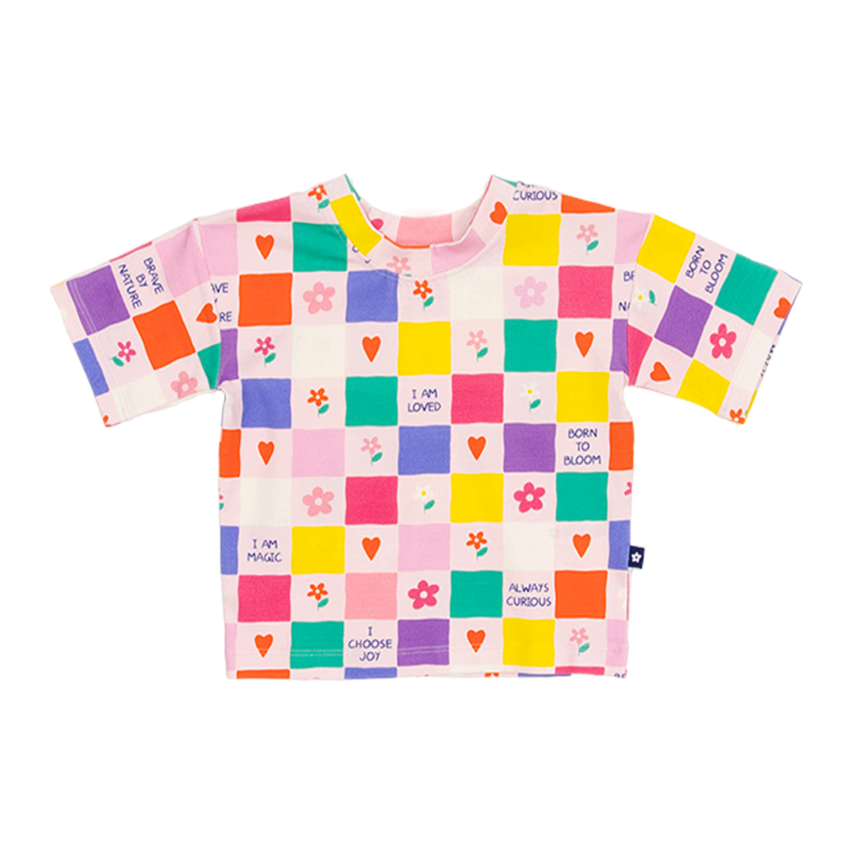 Everyday Crew Neck Tee in Positive Badges
