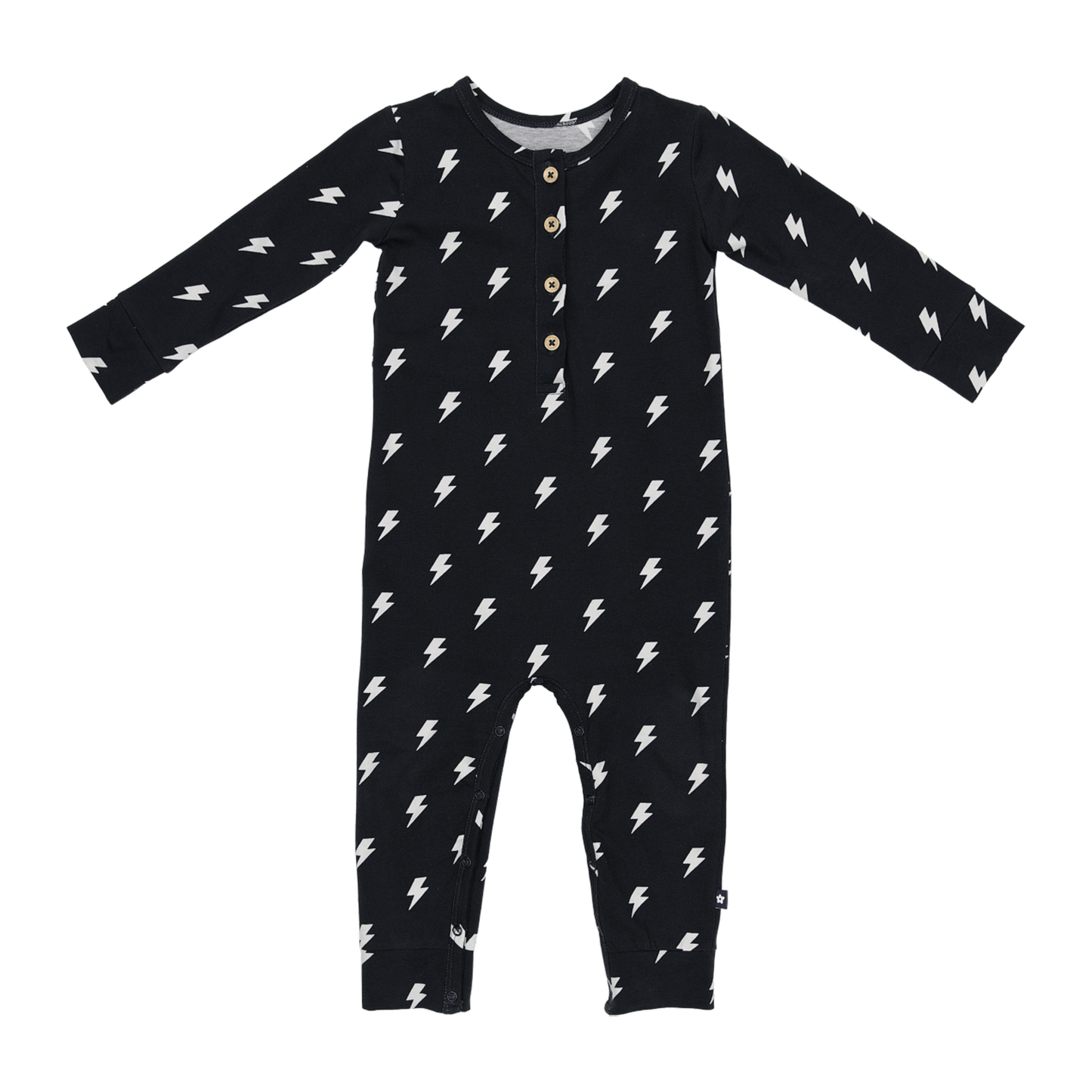 Long Sleeve Henley Romper in Power Pop