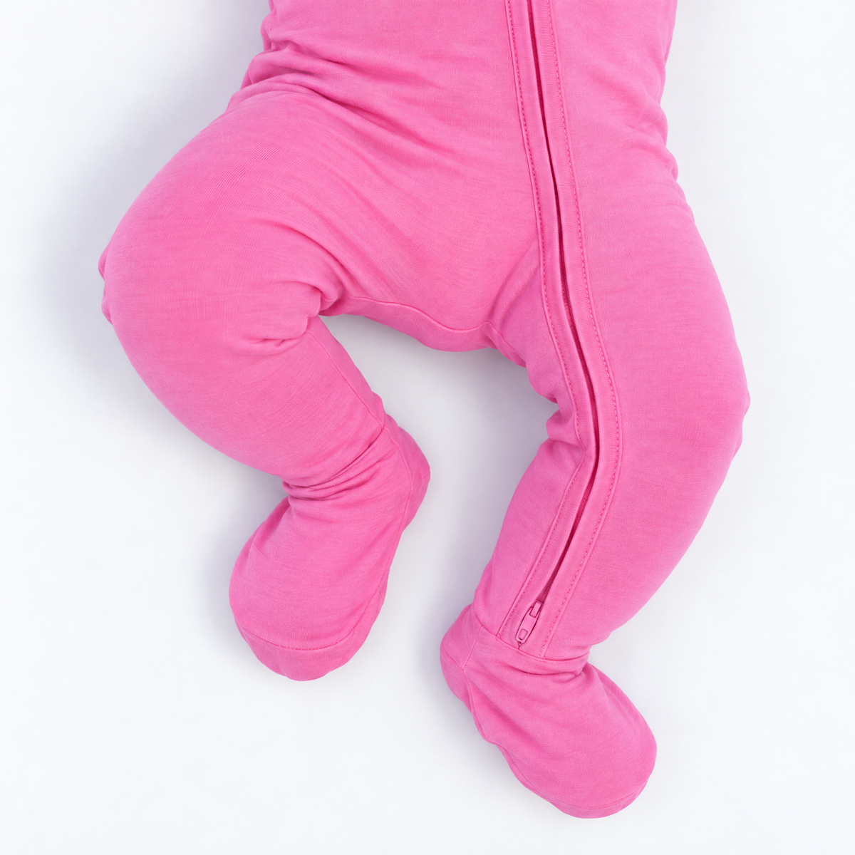 Zip Footie in Rose