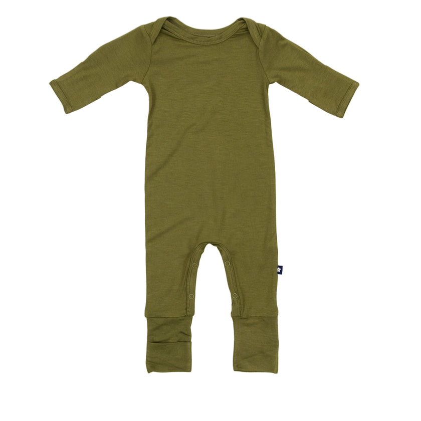 Infant Romper in Olive