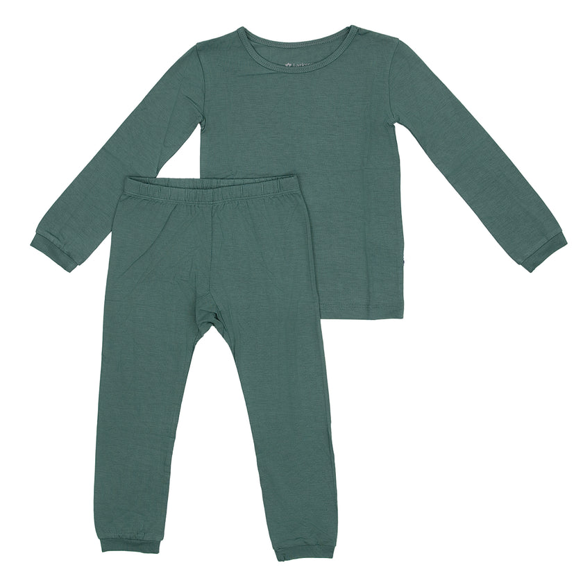 Long Sleeve Pajamas in Evergreen