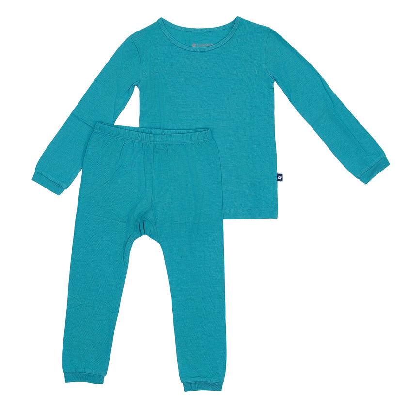 Long Sleeve Pajamas in Peacock