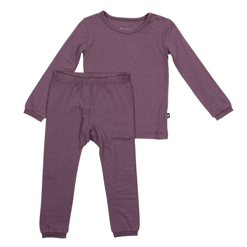 Long Sleeve Pajamas in Plum