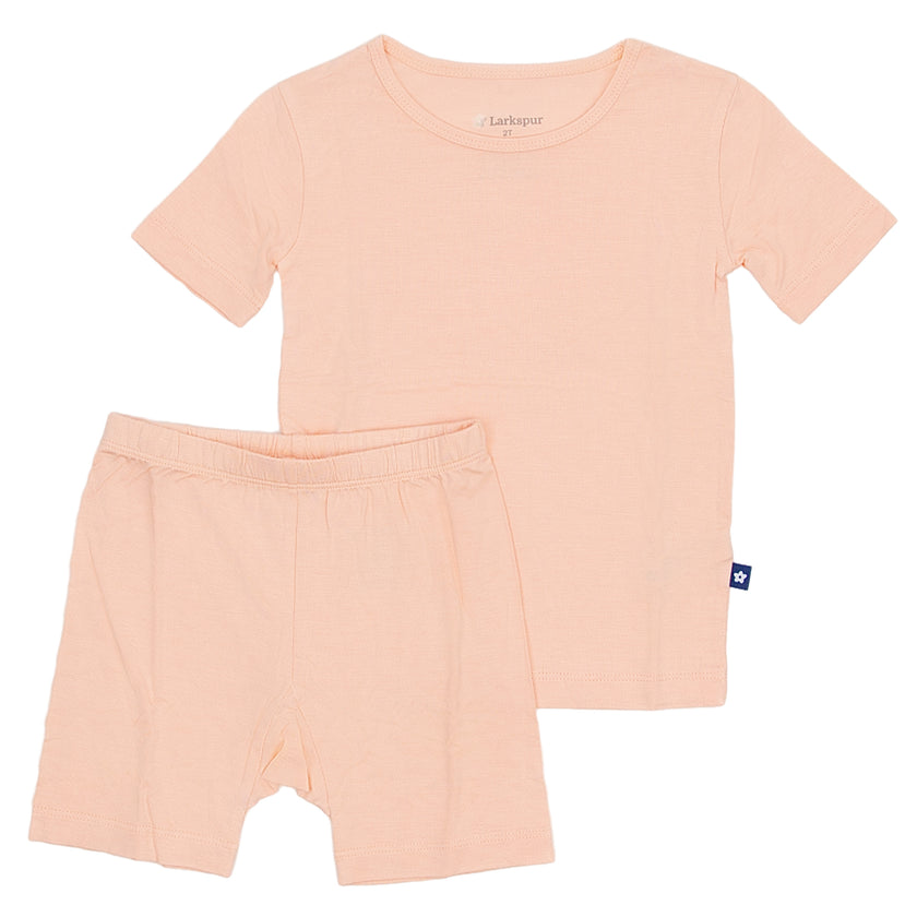 Short Sleeve Pajamas in Peach