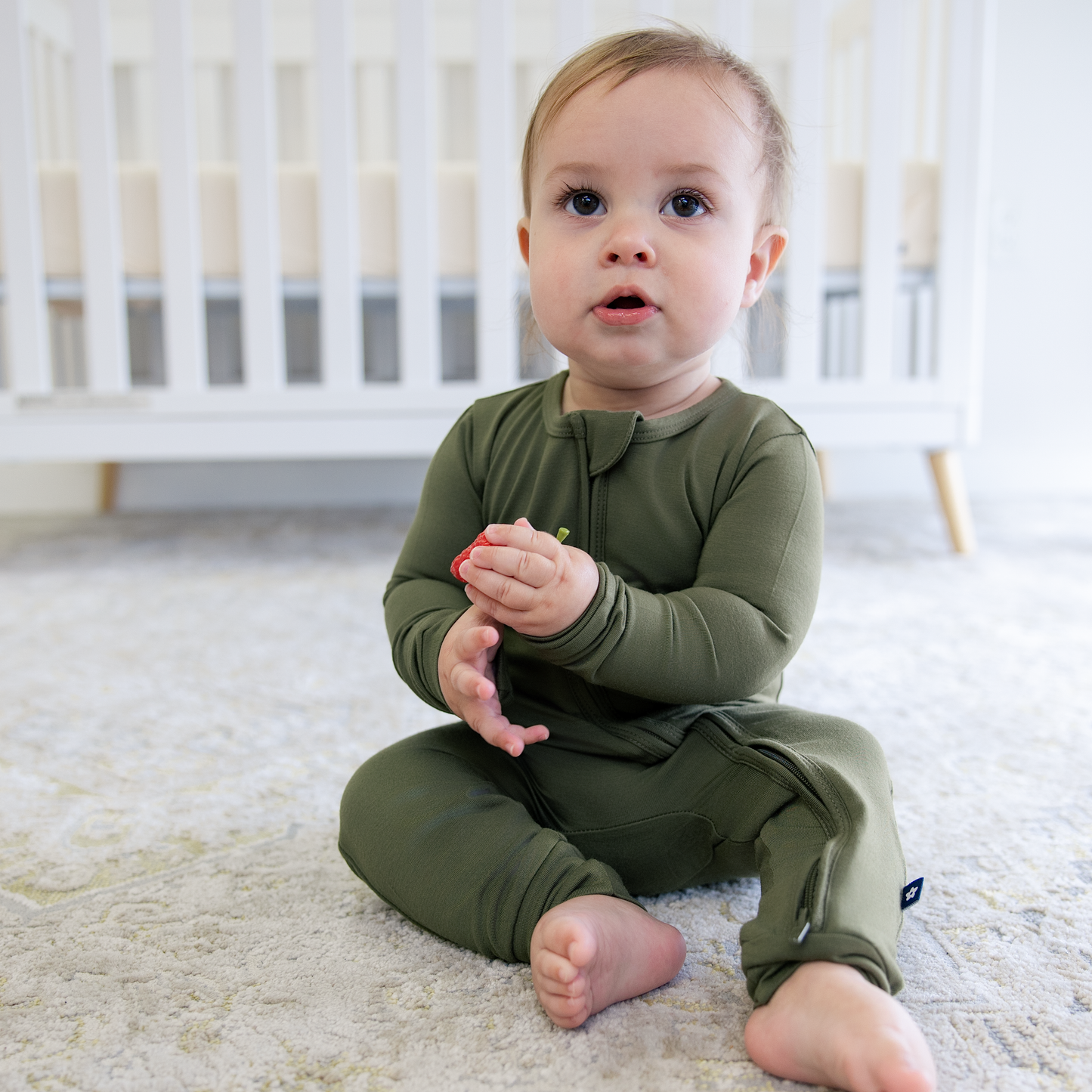 Zipper Romper in Olive