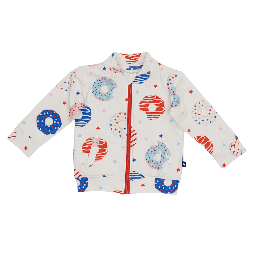 Bomber Jacket in Stars, Stripes and Snacks