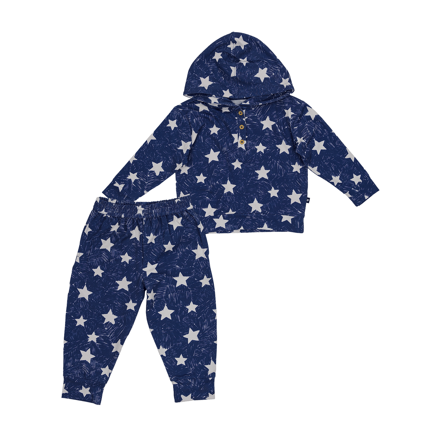 Hooded Sweat Set in Sky Sparks