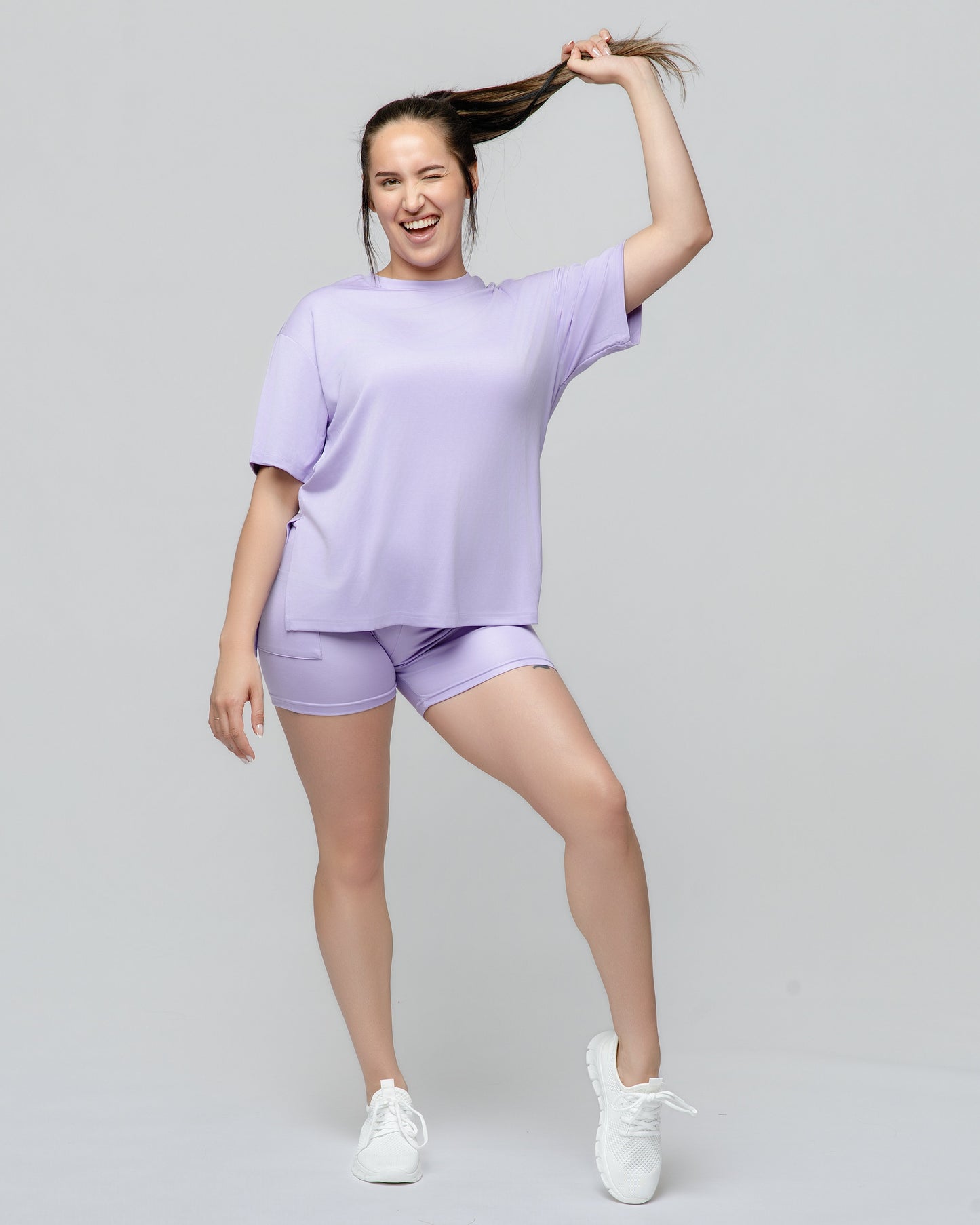 Cloud Lounge Short Set in Lilac