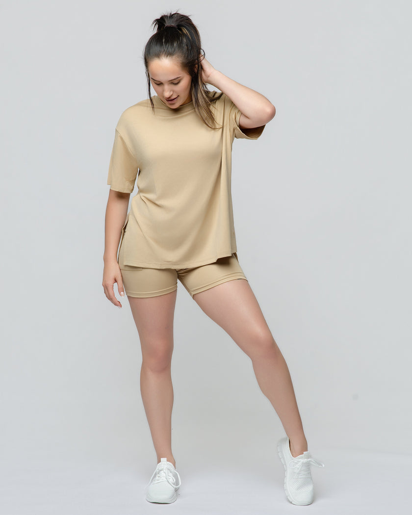 Cloud Lounge Short Set in Mocha