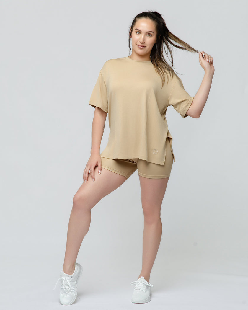 Cloud Lounge Short Set in Mocha