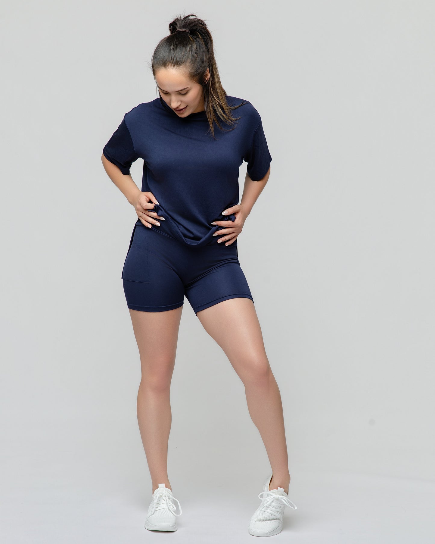 Cloud Lounge Short Set in Navy